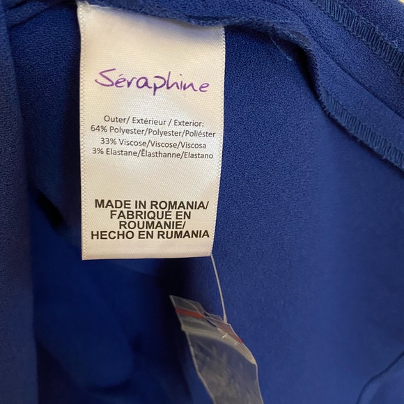 Seraphine’s Royal Blue Tailored Maternity Dress - Picture 10 of 13